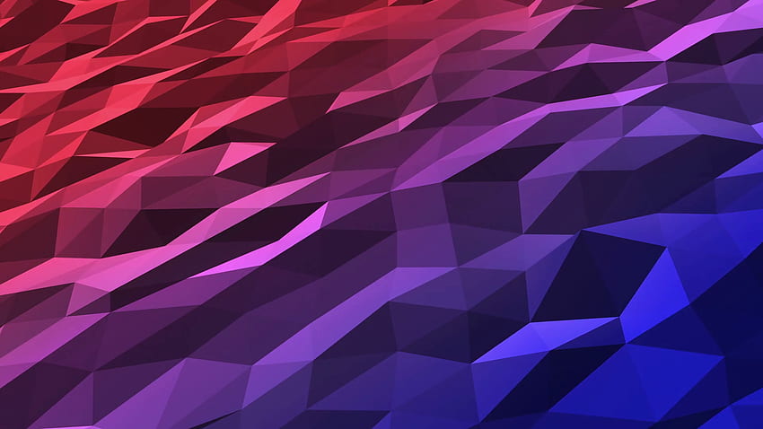 Farbwechselnde Polygone. Low-Poly. Nahtlose Schleifenbewegung Hintergrund DCI Ultra Full Motion Hintergrund, blaues Polygon HD-Hintergrundbild