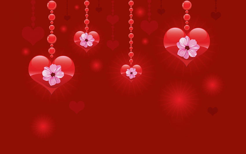 美しい愛の心、甘い、甘い心、美しい愛、赤い心、バレンタインの心、愛の心 高画質の壁紙