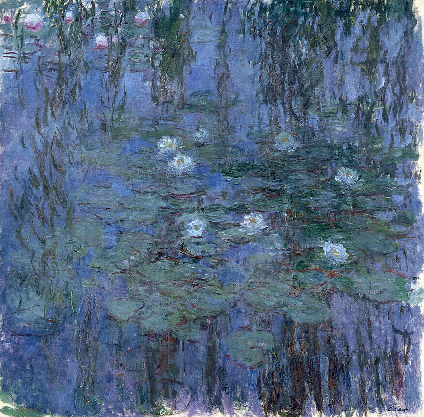 Claude Monet, Water Lilies 1919 HD wallpaper