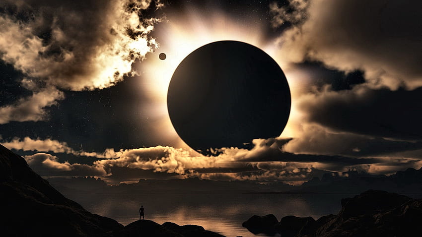 Eclipse of the Sun FC, wide screen, eclipse, graphy, space, beautiful, , high quality, sun HD wallpaper