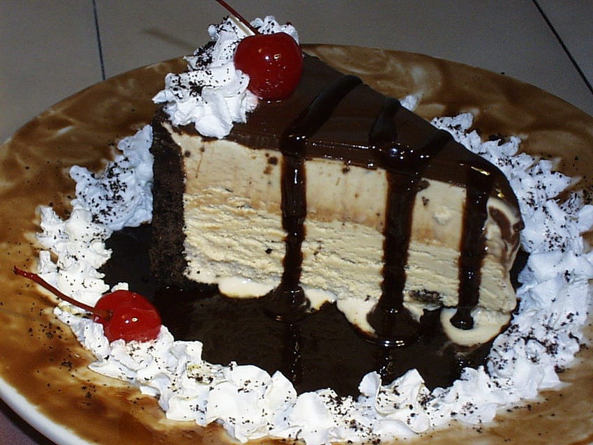 mudpie, sweet, chocolate, dessert, cake HD wallpaper