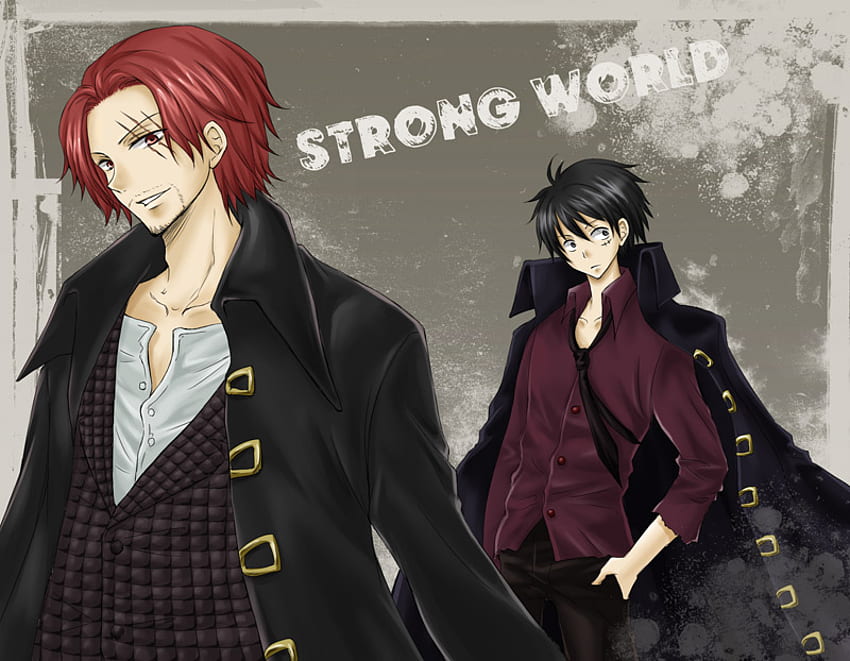 Strong World, one piece, shanks, luffy, anime HD wallpaper
