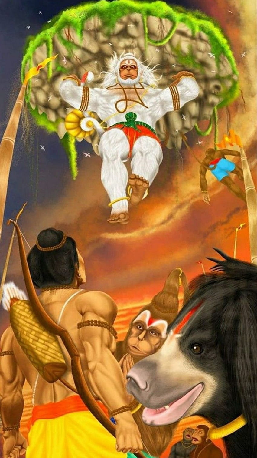 Hanuman, jai shree ram HD phone wallpaper