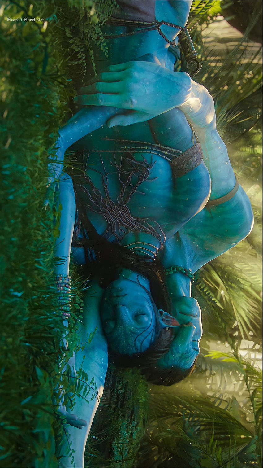 Avatar, Aqua, Neytiri, Jake Sully HD-Handy-Hintergrundbild