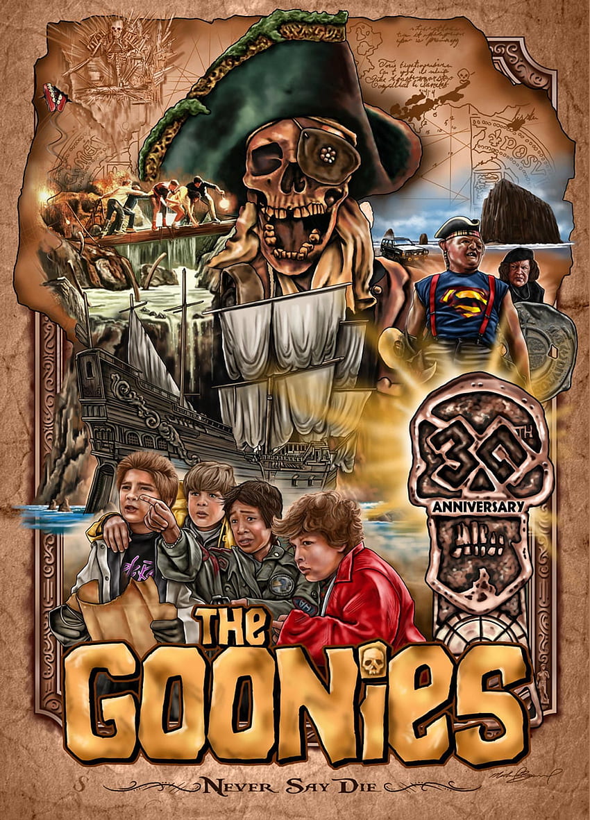 Impresión limitada firmada por el 30 o aniversario de Goonies. Etsy през 2020 г. Плакат на Goonies, Goonies, Goonies HD тапет за телефон