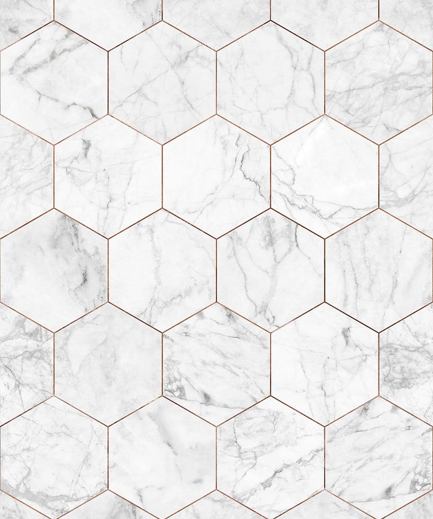 Marmor- und Kupferfliesen • Frische Marmorfliesen • Milton & King, weißer Marmor HD-Handy-Hintergrundbild