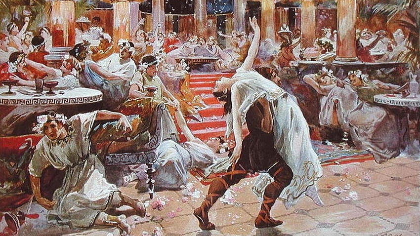 The ancient Roman banquet celebrated shock, awe and carpe diem, Ancient Rome Art HD wallpaper