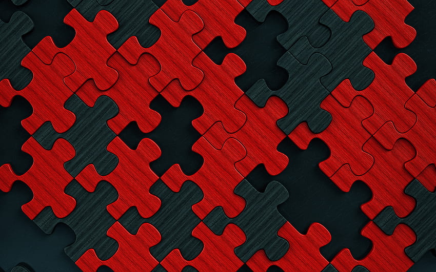 Holzpuzzle-Hintergrund, Makro, Puzzle-Texturen, Hintergrund mit Puzzles, 3D-Puzzle, Holzpuzzle, Nahaufnahme, Puzzle-Muster HD-Hintergrundbild