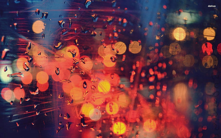 Rain Window Night City Lights - , Rain Window Night City Lights Background on Bat, Rain Night City HD wallpaper