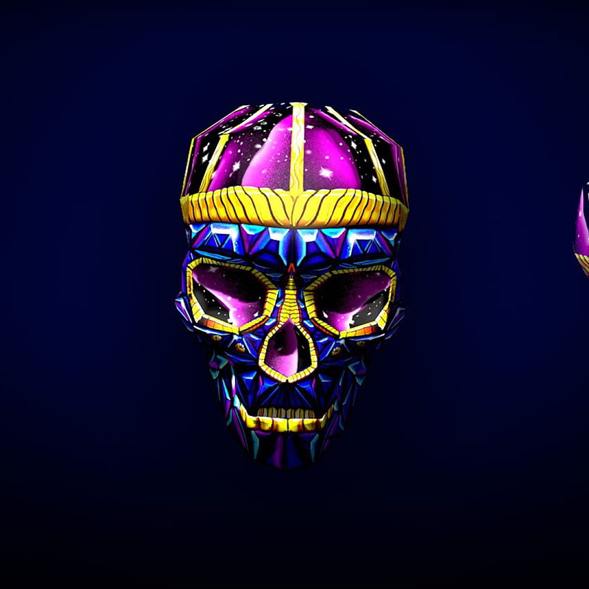 Cool Skull 3D - -, Cool Blue Skull HD phone wallpaper