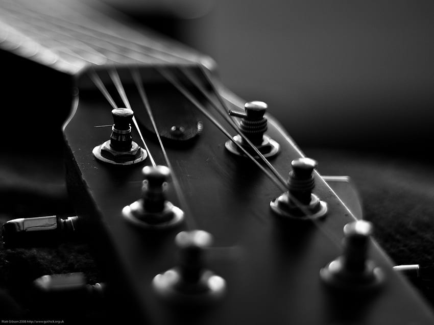 Guitar Black And White Guitar 160, Black Guitar HD wallpaper