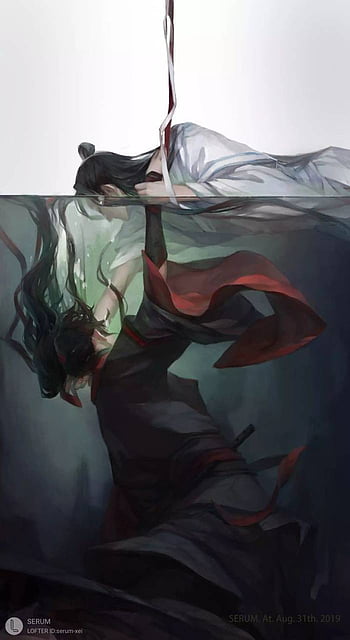 Lan Wangji Wei Wuxian Smiling Lying Down Chinese Anime Mo Dao Zu Shi For Apple Ipad Mini 