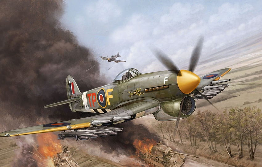 เครื่องบิน เครื่องบินรบ ศิลปะ เครื่องบินทิ้งระเบิด เกม อังกฤษ Flames of War WW2 เดี่ยว Hawker Typhoon Hawker Typhoon สงครามโลกครั้งที่สอง เพชรประดับสำหรับ ส่วน авиация เครื่องบินสงครามโลกครั้งที่ 2 วอลล์เปเปอร์ HD