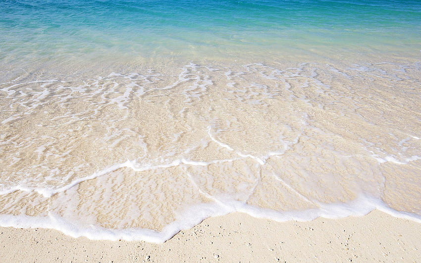Spiaggia di sabbia, spiaggia di sabbia rosa Sfondo HD