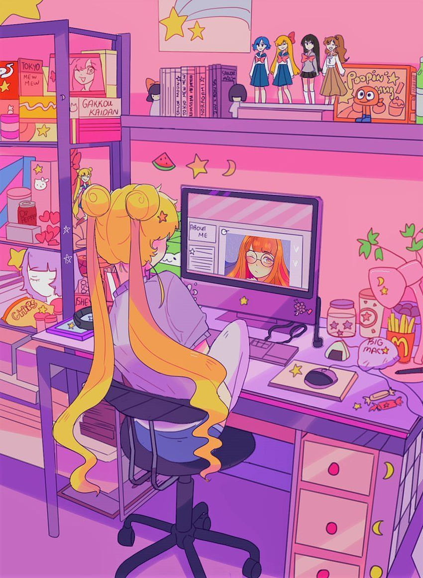 Background Sailor Moon Aesthetic, Cute Sailor Moon Aesthetic HD phone wallpaper