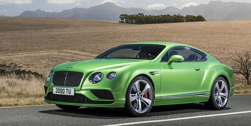 2016-Bentley-Continental-GT-Speed, 2016, Mobil Sport, GT, Lime Grren Wallpaper HD