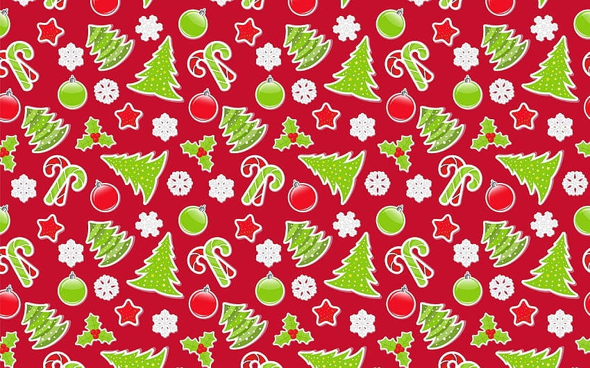 Motivo albero di Natale, motivi natalizi, decorazioni natalizie, motivi natalizi, con alberi di Natale, motivo albero di Natale Sfondo HD