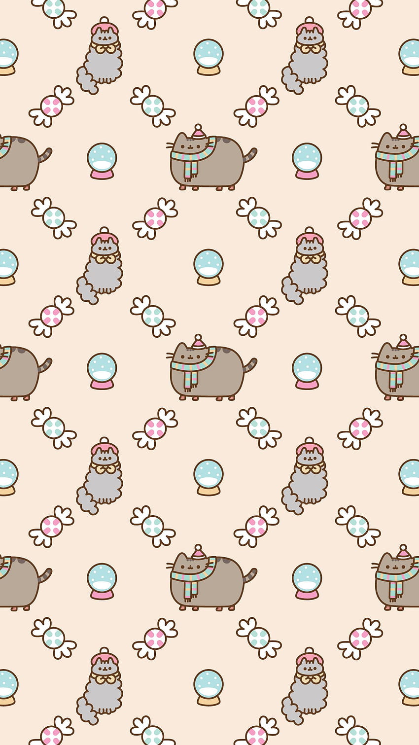 Christmas Pusheen Android and iPhone® - HD phone wallpaper