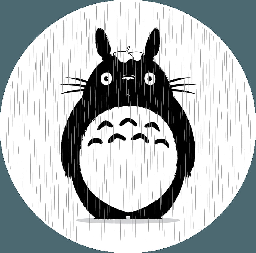 Mein Nachbar Totoro, Schwarz-Weiß-Studio Ghibli HD-Hintergrundbild