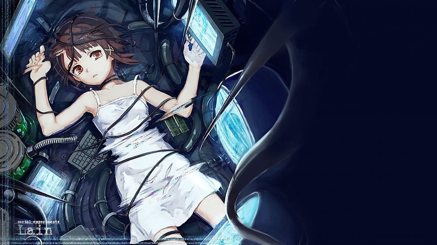 Serial Experiments Lain Anime Series Cyberpunk Horror Sci Fi papel de parede HD
