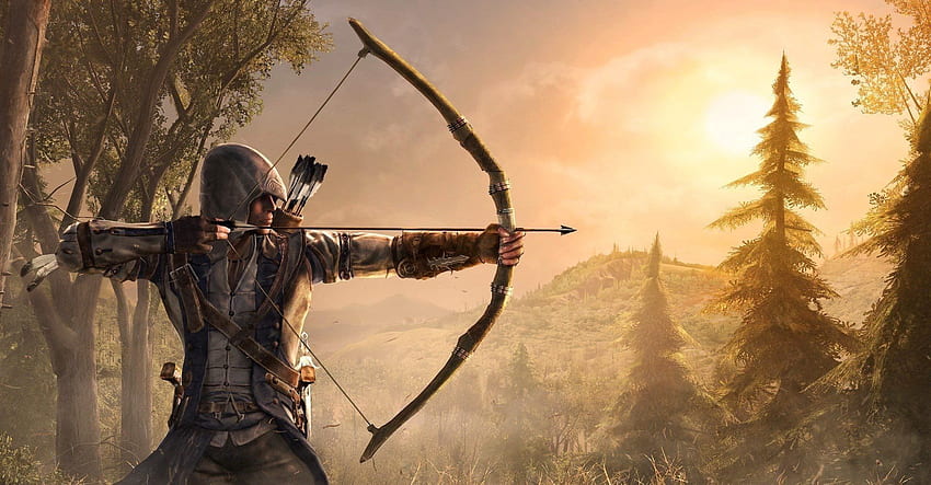 Assassin's Creed III, Compound Bow Arrow HD wallpaper