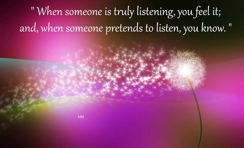 Listening, Abstract, Sparkle, Colors, Quotes, Thoughts, Words HD wallpaper