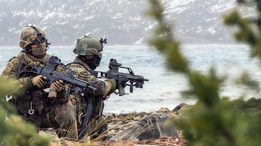 the bundeswehr, soldiers, hk g36, germany, outfit 16264 HD wallpaper