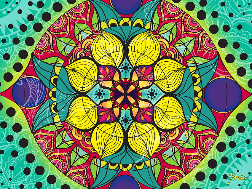 Buddhist Mandala, Colorful Mandala HD wallpaper