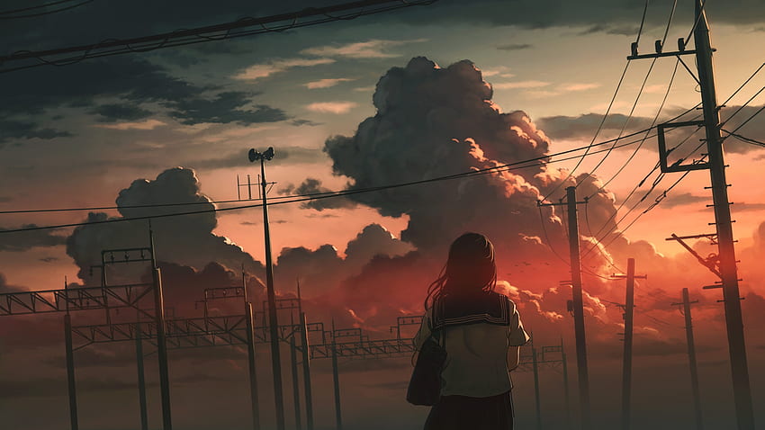 Une soirée nuageuse []: Anime Fond d'écran HD