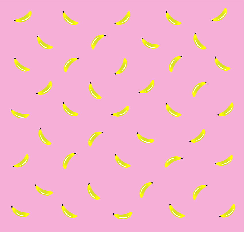 A pastel pink background with all bananas, Cute Banana HD wallpaper