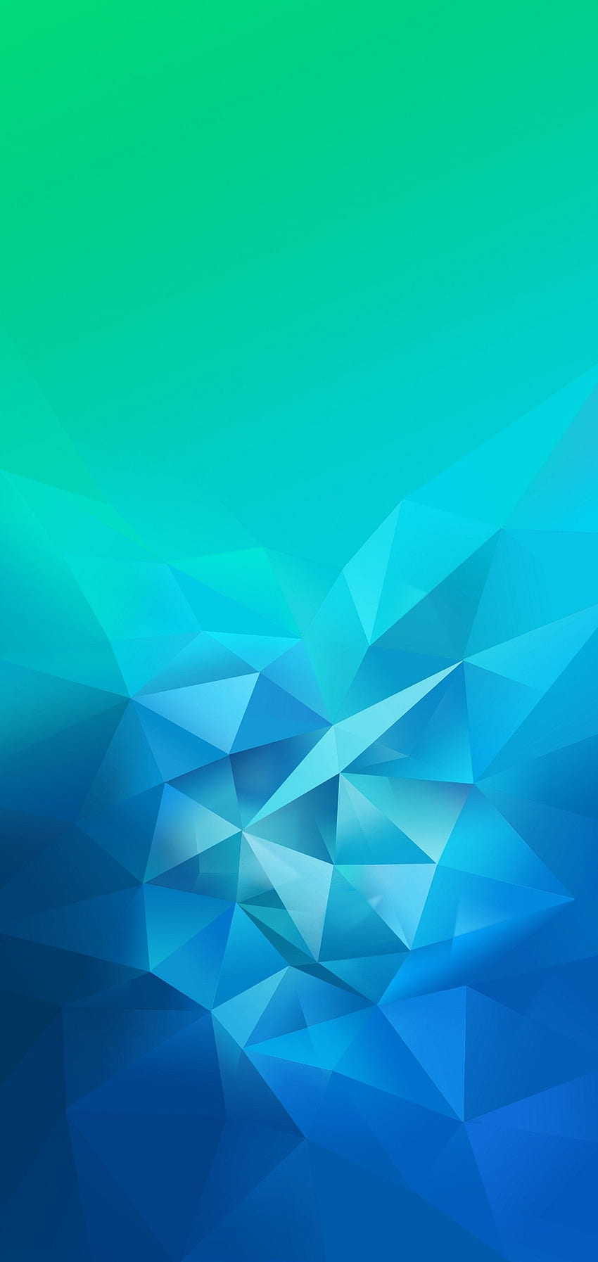 3D 파란색 녹색 흐림 다각형 - [] HD 전화 배경 화면