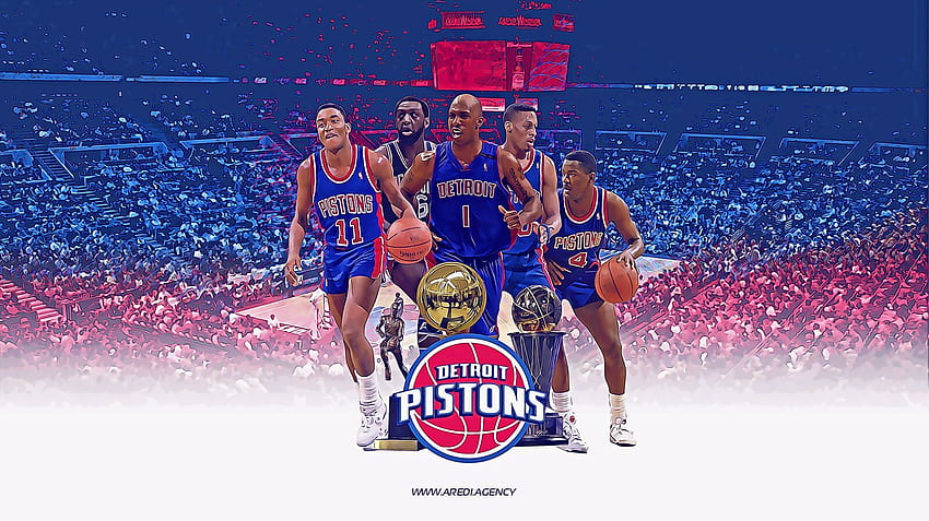 Detroit Pistons, Pistons, arte, esporte, criar papel de parede HD