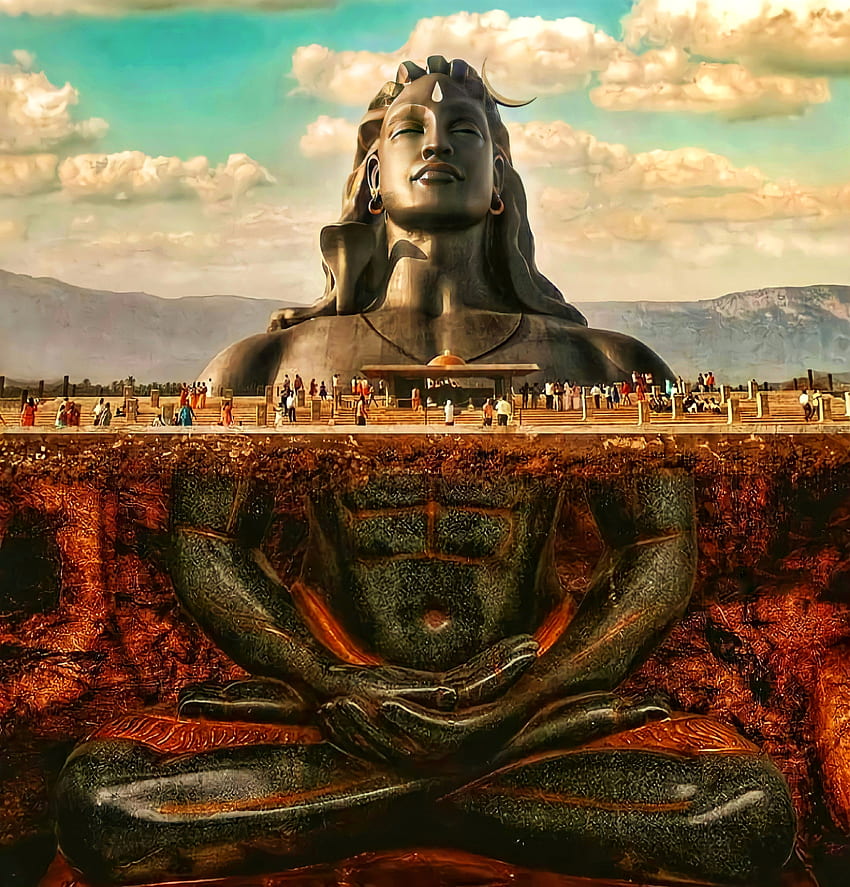 Lord Shiva, cloud, head HD phone wallpaper