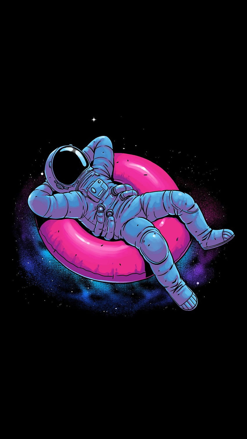Illustrazione dell'astronauta del fumetto Progettazione grafica Animazione dello spazio. Astronauta, spazio, illustrazione dell'astronauta, astronauta minimo Sfondo del telefono HD