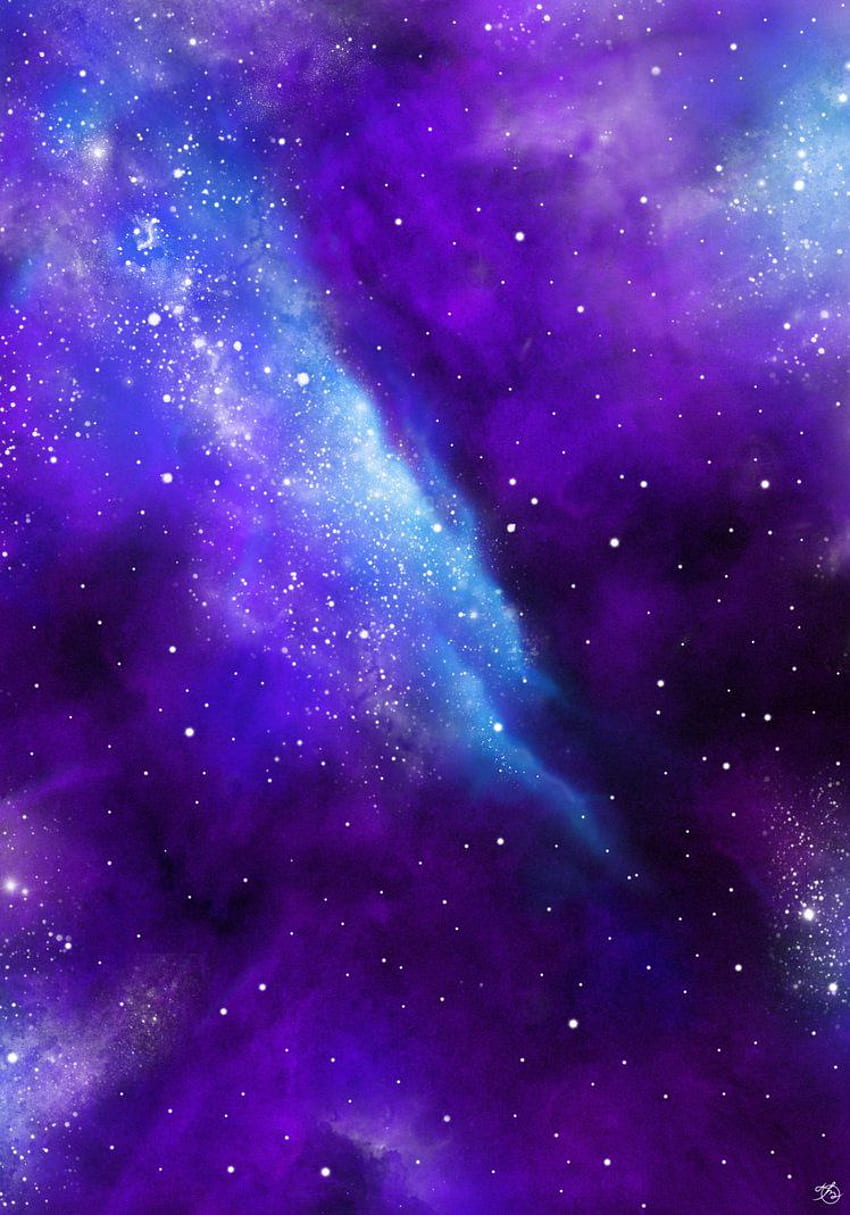 보라색 성운. Purple galaxy , 미적 은하, 바이올렛 미학, 퍼플 아트 HD 전화 배경 화면