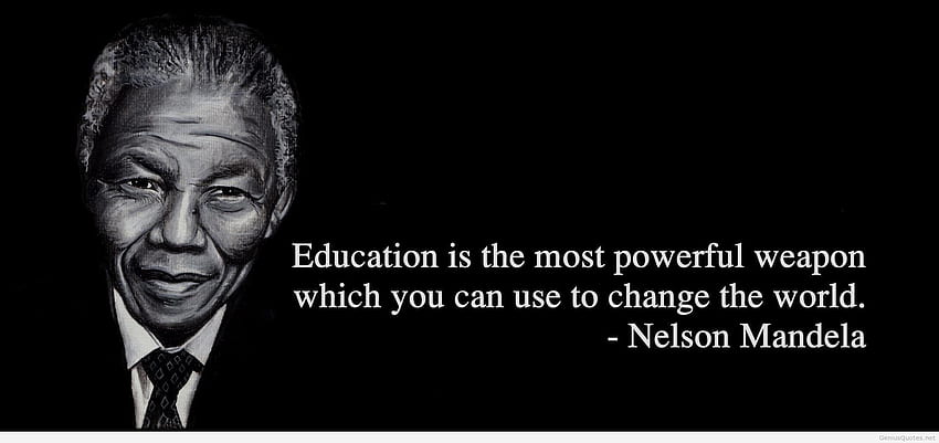 Kutipan Nelson Mandela, Kutipan Pendidikan Wallpaper HD