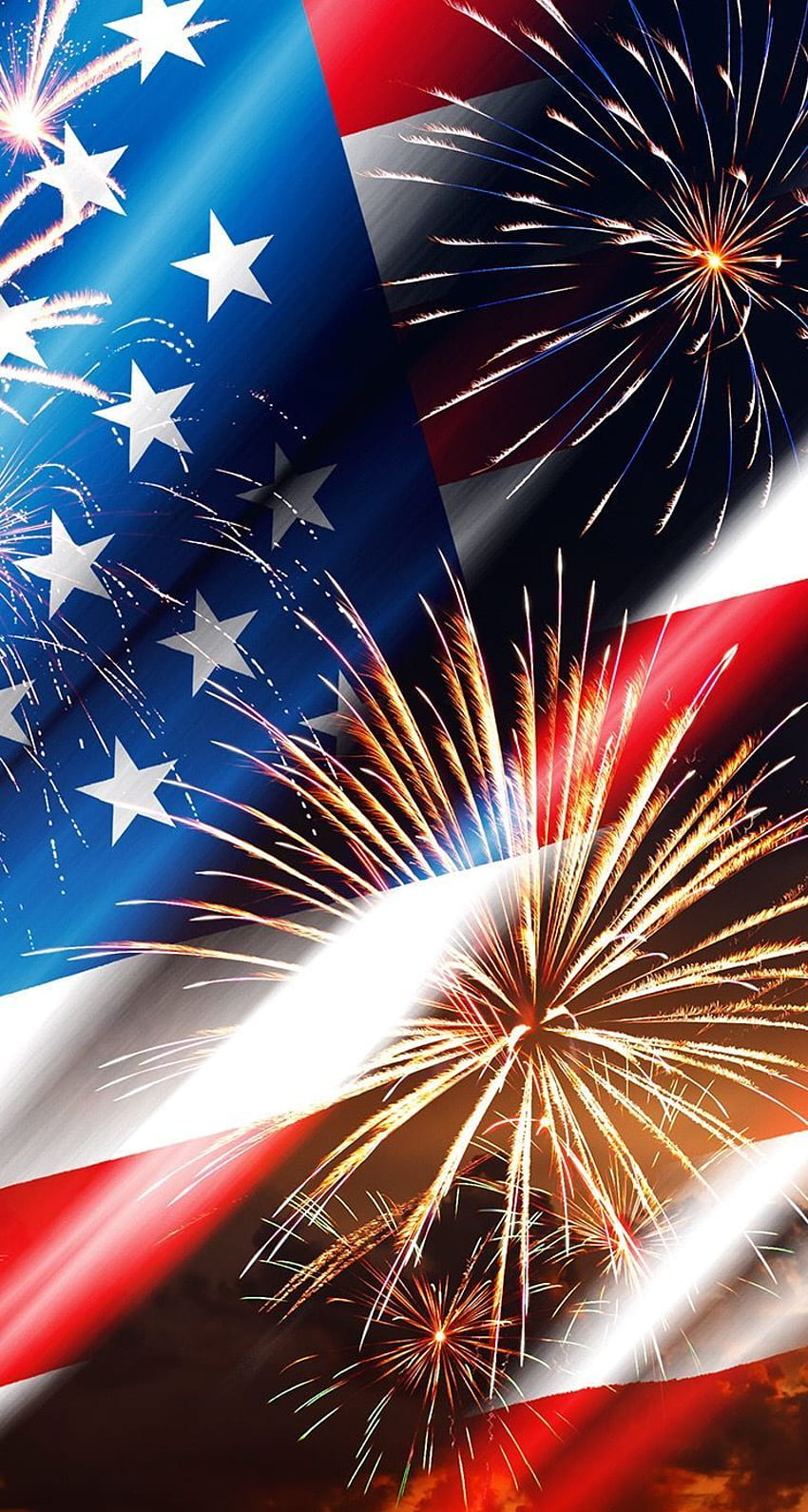 American Flag Fireworks . *Stripes and Polka Dots HD phone wallpaper
