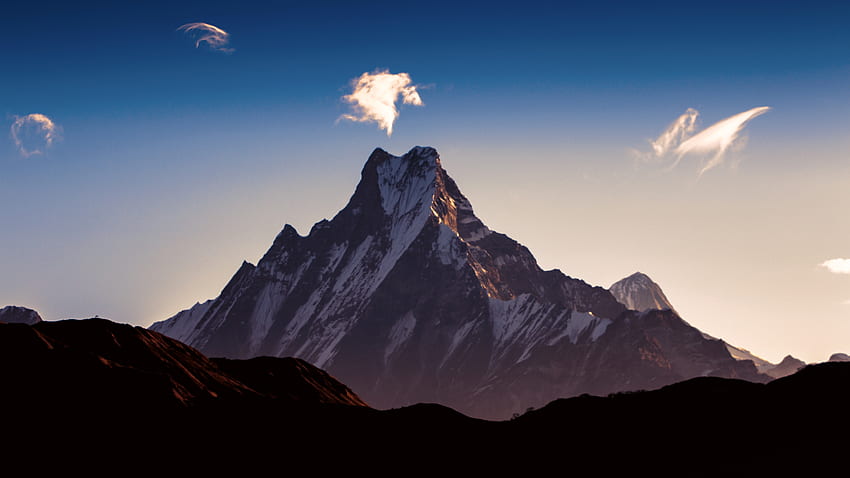 Morgendämmerung, Himmel, Himalaya, Berge, Gipfel HD-Hintergrundbild