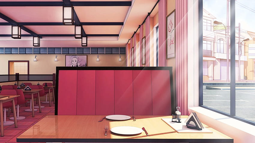 ArtStation - Cafe, RaseL. Anime background, Anime background , Episode interactive background, Anime Coffee Shop HD wallpaper