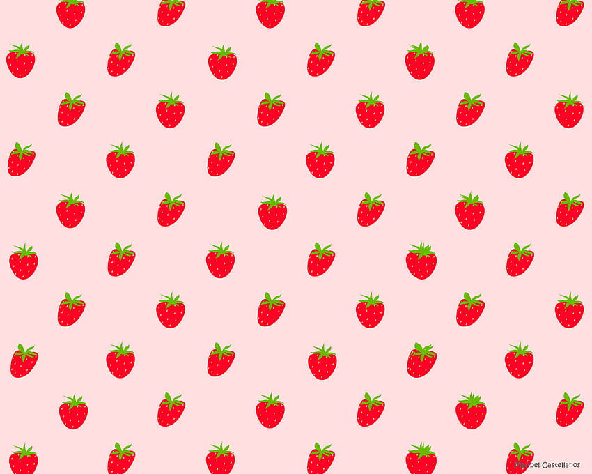 Kawaii Strawberry - Cute Strawberry Pc Background - HD wallpaper