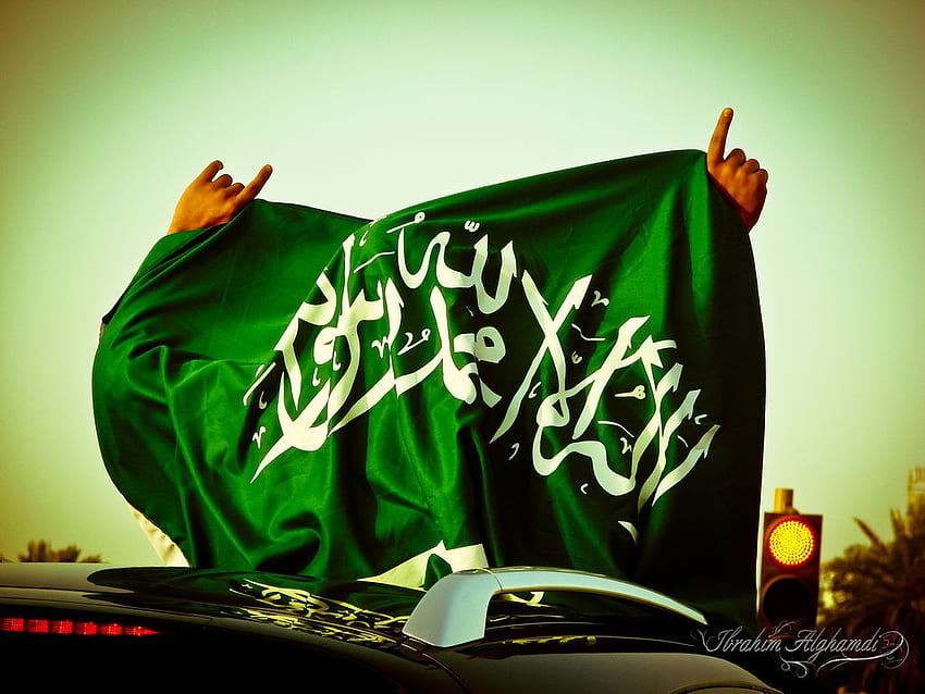 Día Nacional Saudita y Bandera de Arabia Saudita fondo de pantalla