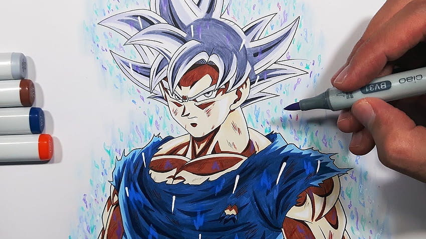 Tutorial: How To Draw Goku's Mastered Ultra Instinct Form! - Step By ...