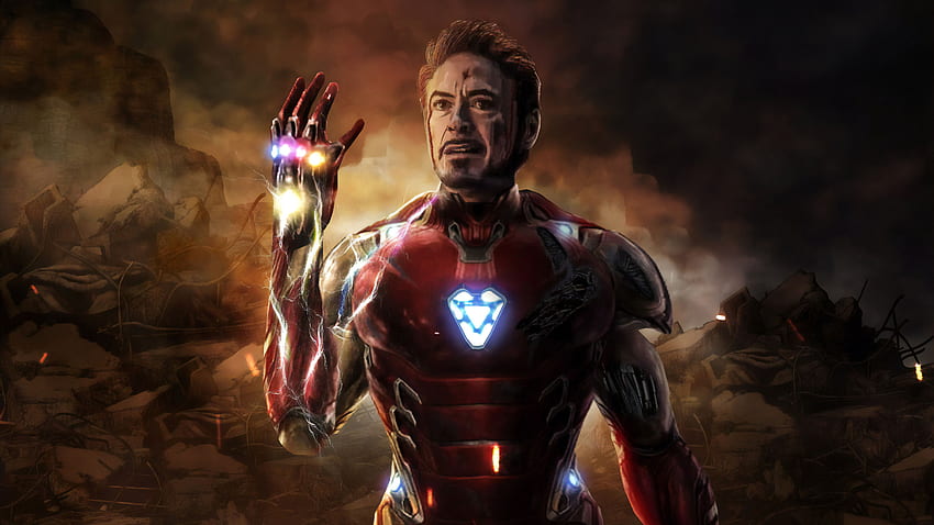 Avengers Endgame Homem de Ferro Tony Stark Joias do Infinito papel de parede HD