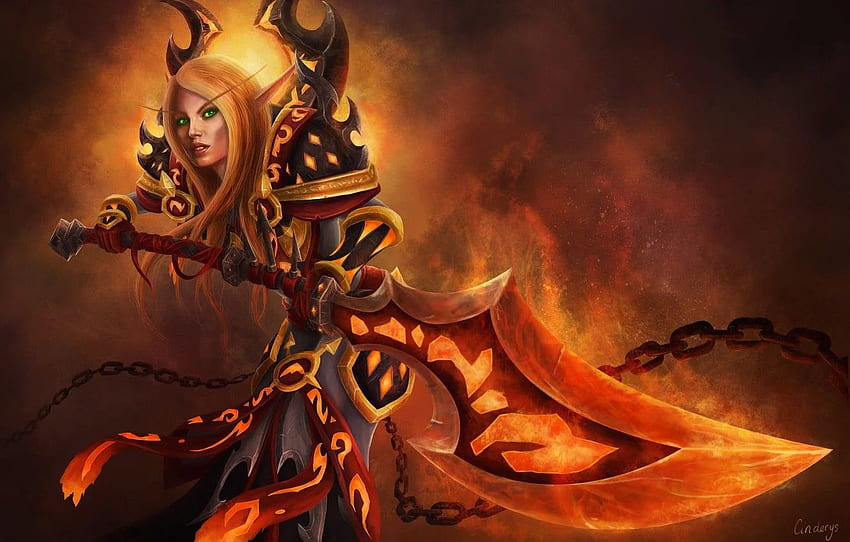 WoW, World of Warcraft, Paladin, Paladin, bloody elf, Blood elf for , section игры, WoW Paladin HD wallpaper