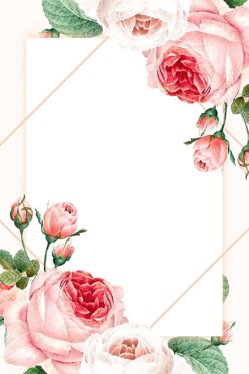 premium vector of Blank golden square frame vector 1216075. Flower background , Flower frame, Flower illustration HD phone wallpaper