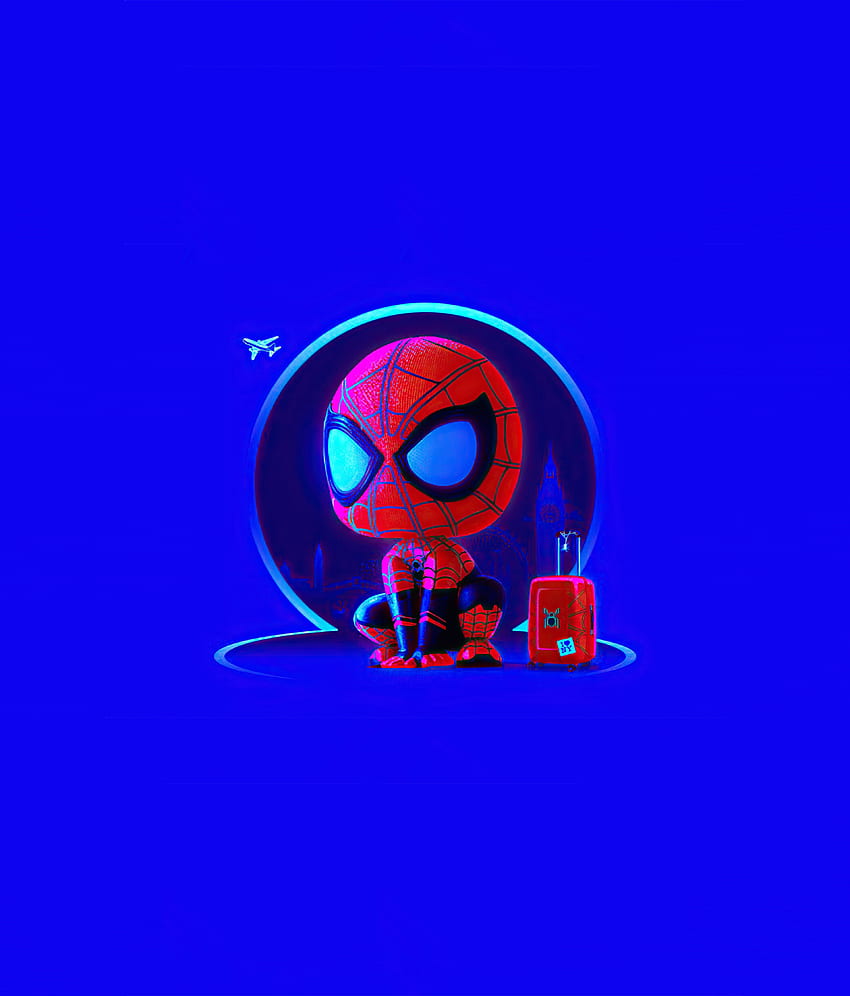 Spider-man with suitcase, fan art, 2020 HD phone wallpaper