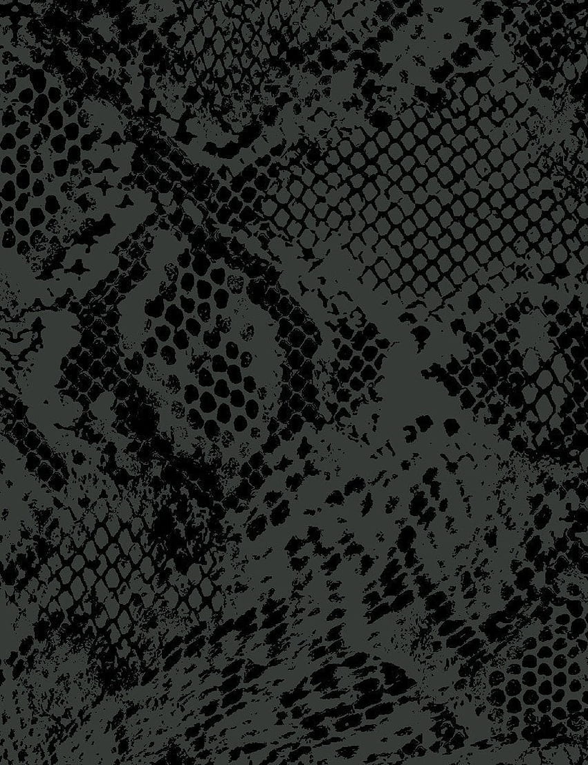 Wallshoppe Charcoal Serpentine Snake Print – Traditional & Peel and Stick Black & Dark Green Snakeskin Print, Snake Texture HD-Handy-Hintergrundbild