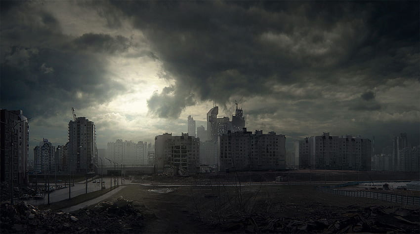 city, Apocalypse, Russia, evening - background HD wallpaper