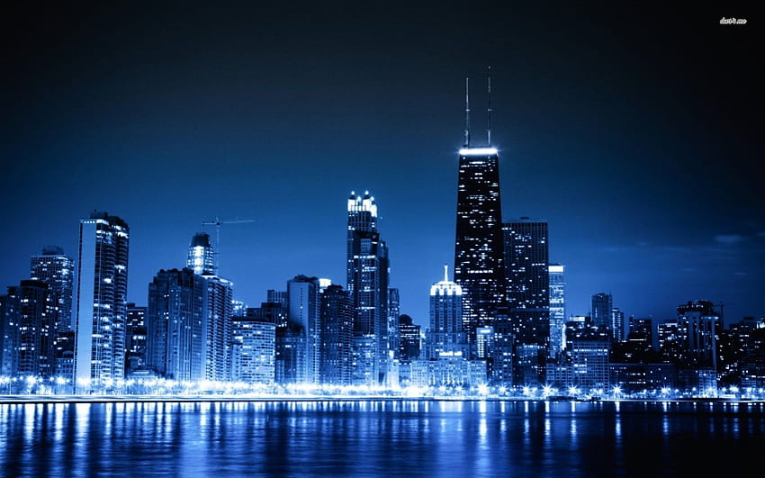 Chicago At Night 4 Clean Energy Trust Clean HD wallpaper