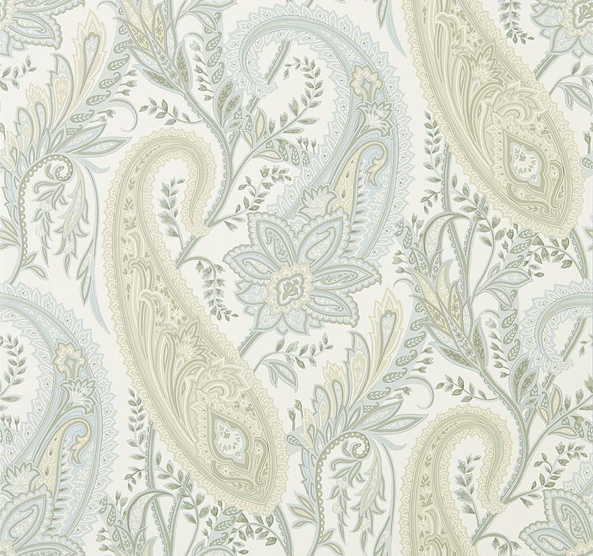 Cashmere Paisley by Sanderson - Duck Egg /Opal : Direct HD wallpaper